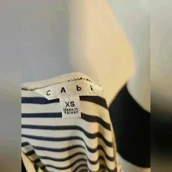 Cabi Navy & White Striped Top - Size XS - Picture 3 of 3